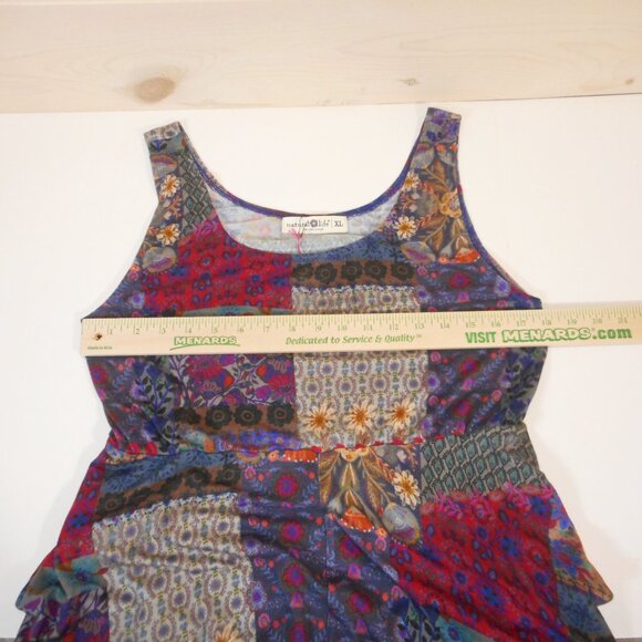 NWT Natural Life Opal ButterSoft Ballet Dress Size XL Patchwork Sleeveless Boho - Picture 7 of 12